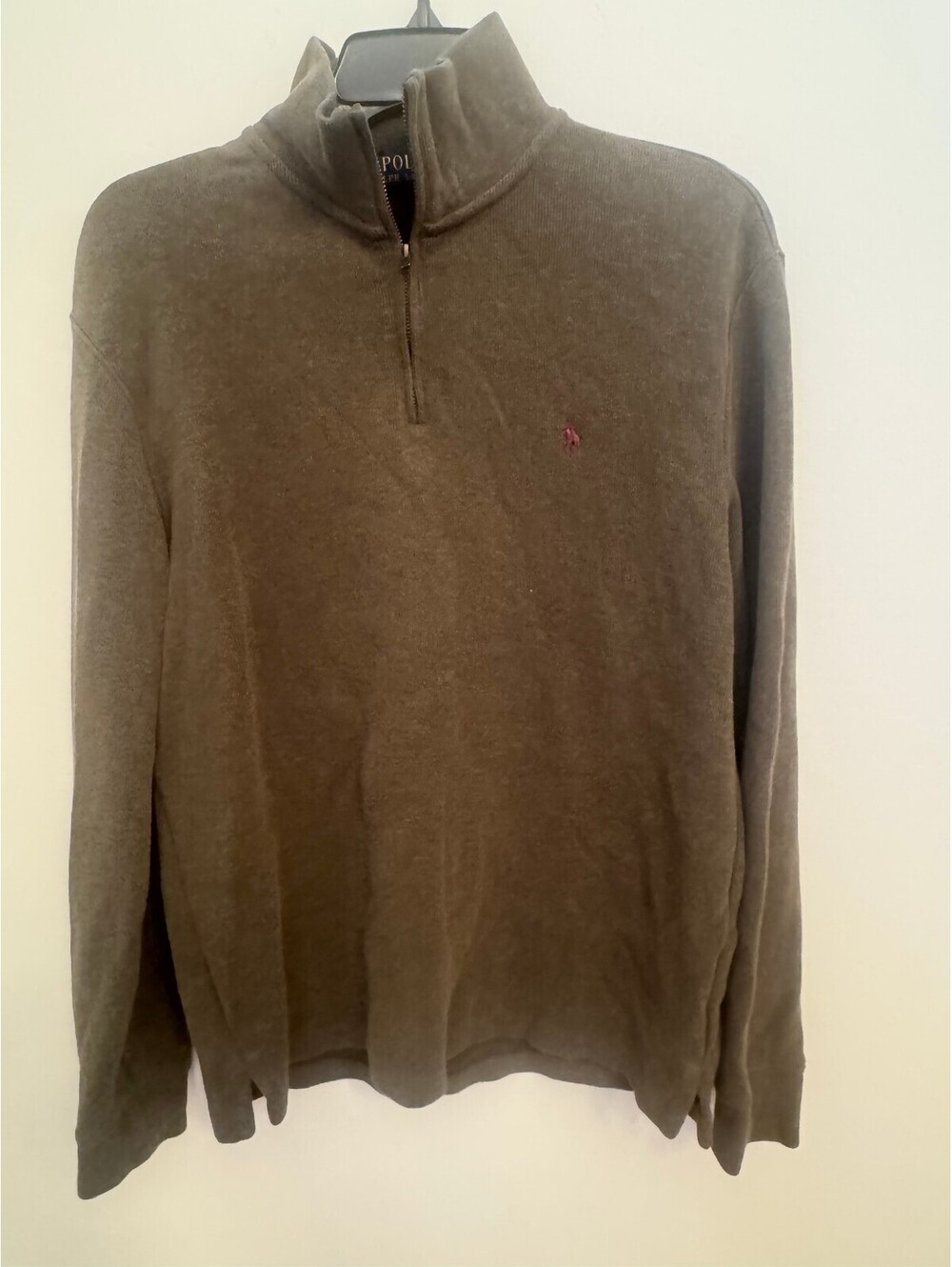 Polo Ralph Lauren brown quarter-zip sweater